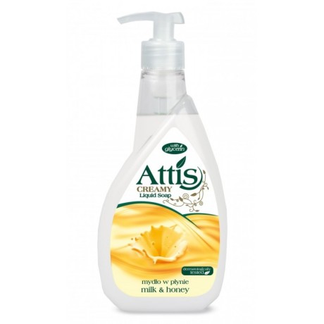 Gold drop Attis dezinfekčné tekuté mýdlo na ruky, 400 ml - mlieko a med